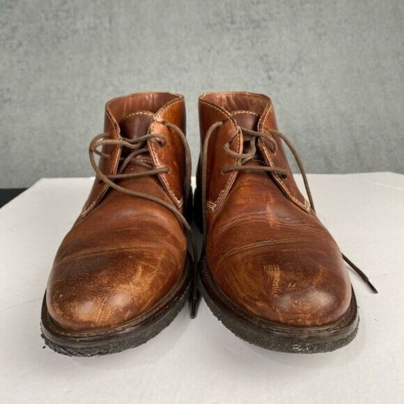 JOHNSTON MURPHY Men\'s Size 8M Brown Oak Leather Dessert Chukka Boots Shoe